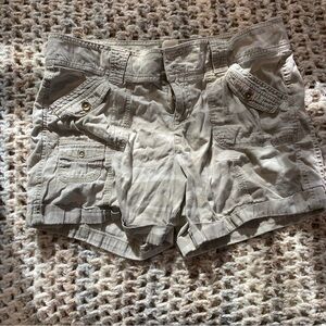 Sonoma Women's Tan Army Patterned Cargo Shorts